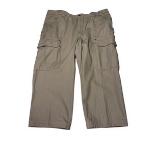 Duluth Trading Company Mens Relaxed Fit Cargo Pants Khaki Size 48x27